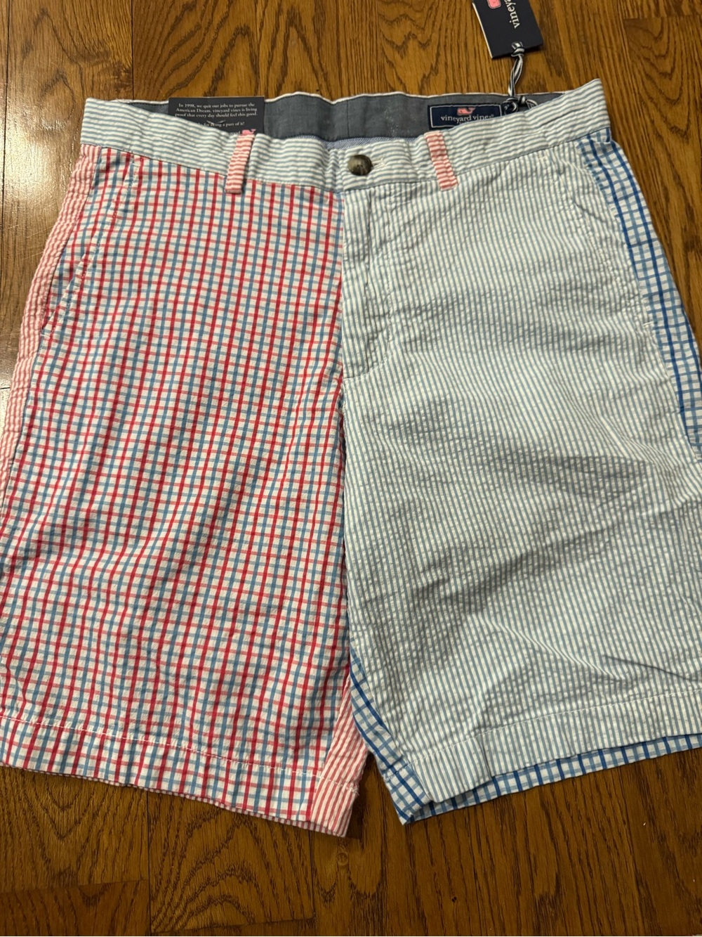 Vineyard Vines Men's Two-Tone Seersucker Shorts - Red, Blue, White